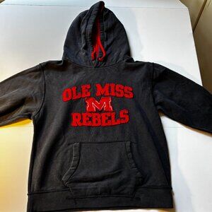 Ole Miss Rebels Vintage Hoodie Black Red Embroidered NCAA